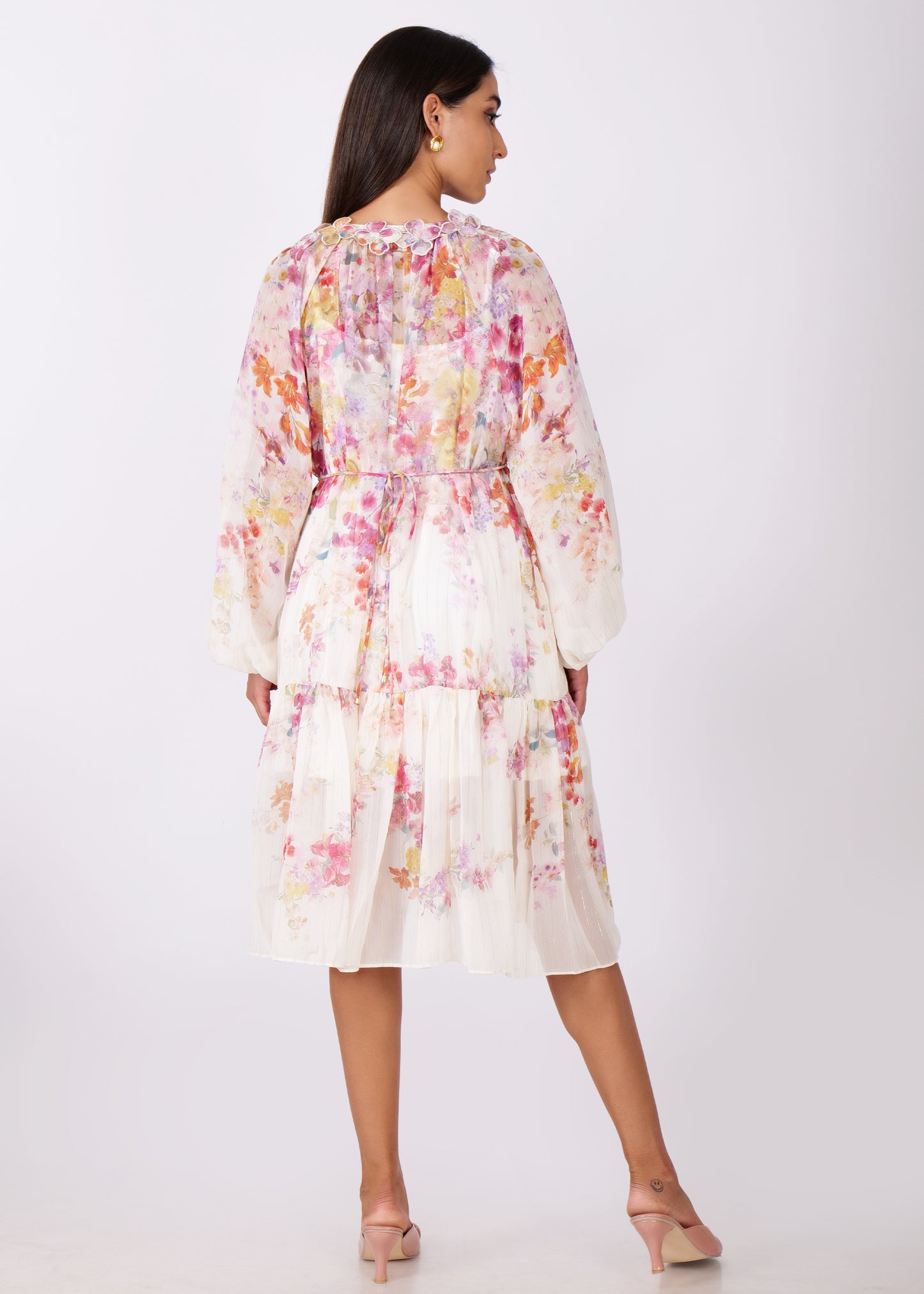 Printed Multi-coloured Floral Dress