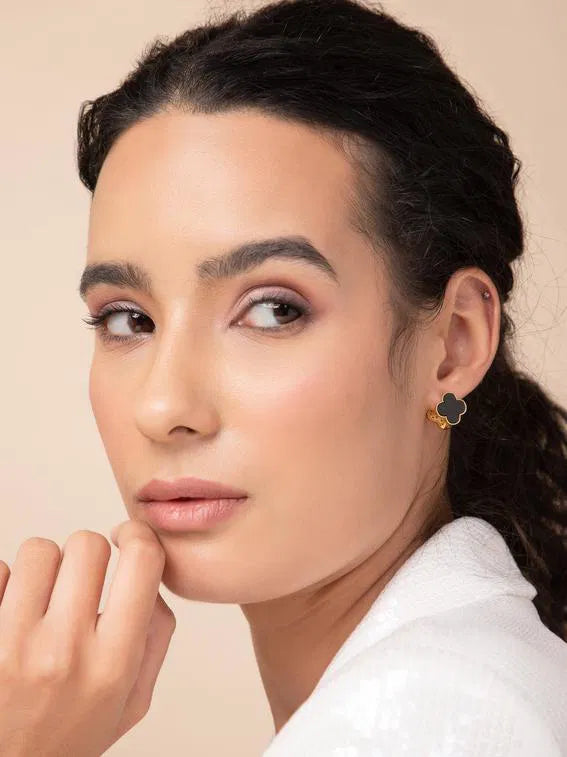 Black Spade Two Sided Earrings