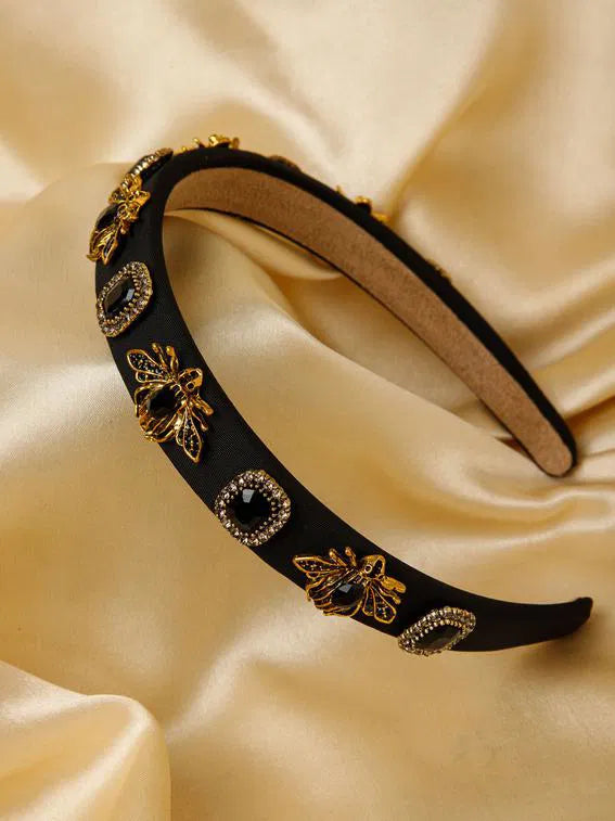 Black Stone Studded Hairband