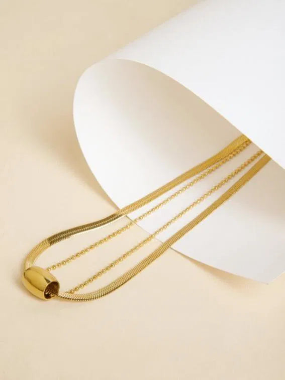 Golden Double Chain Necklace