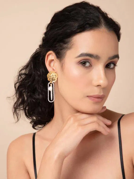 Golden Pearl Dangler