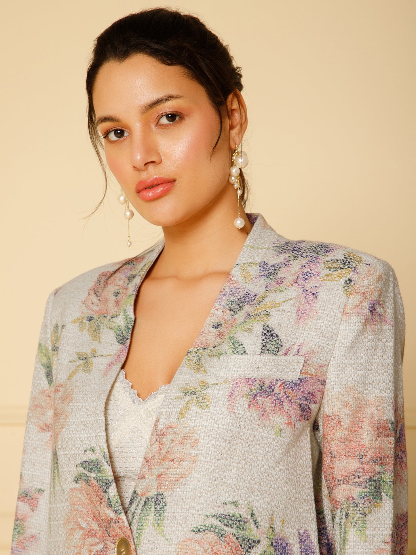 Floral Textured Blazer