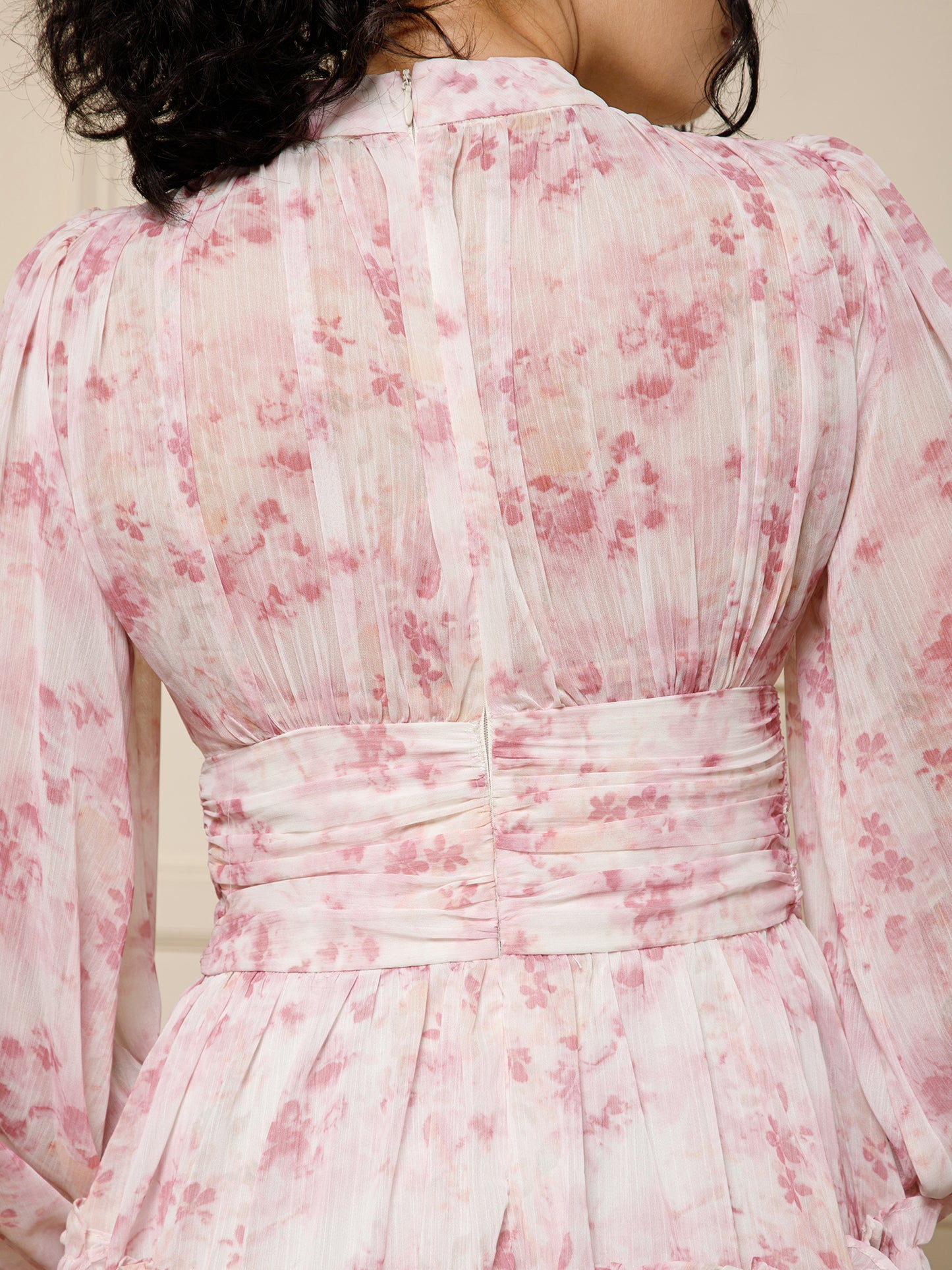 Floral Pink Cocktail Dress