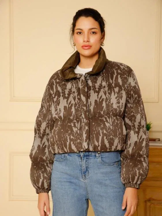 OLIVE QUILTED PUFFER JACKET