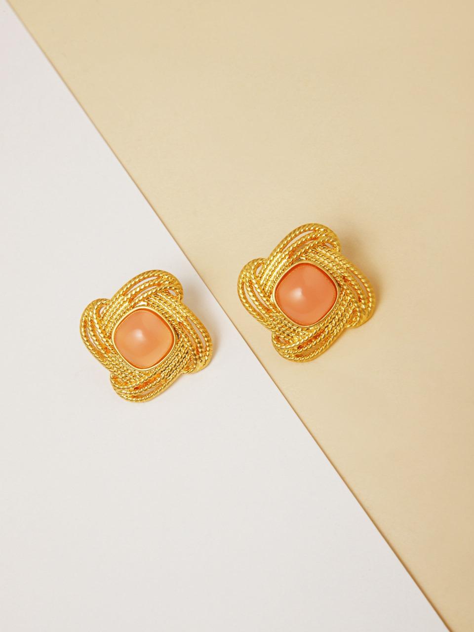 Golden Knot Studs