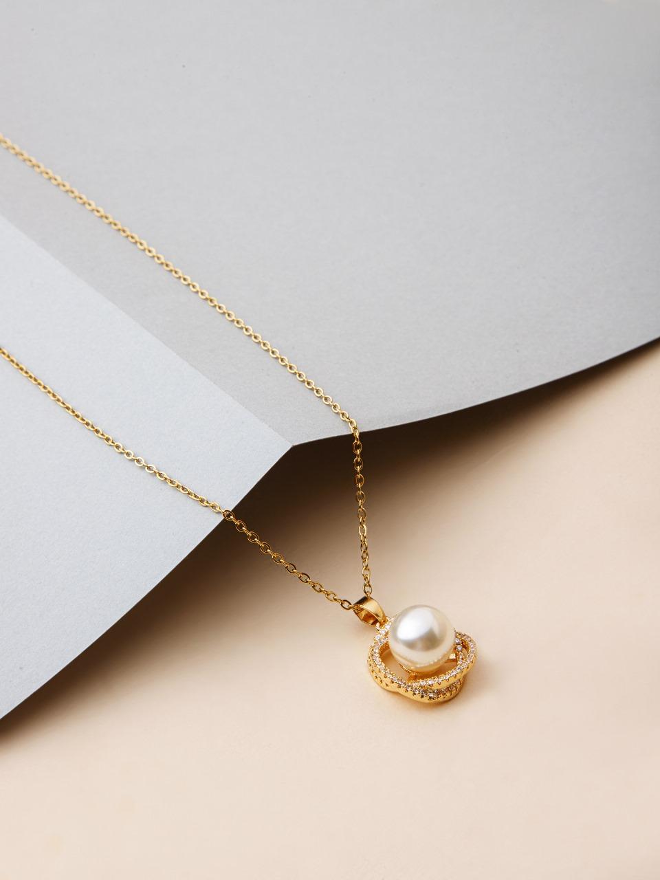 Orbiting Pearl Luxury Pendant