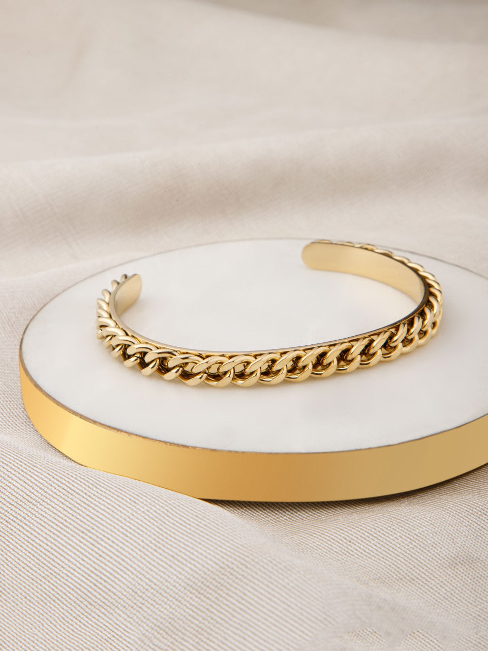Golden Chain Cuff Bracelet