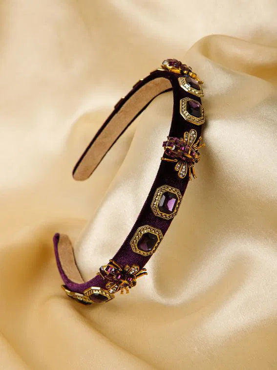 WINE VELVET HAIRBAND