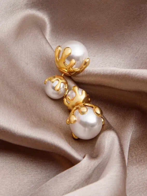 Pearl Cluster Earrings