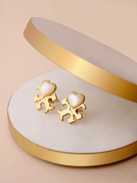 Pearl Heart Earrings