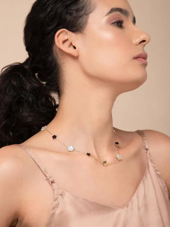 Spade Black & White Necklace