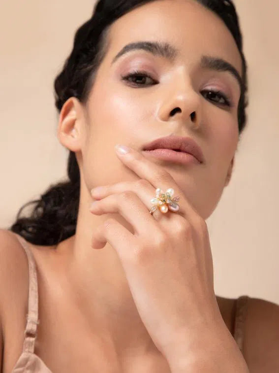 Pearl and Gemstones Ring