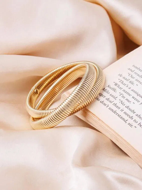 Golden Twisted Bangle