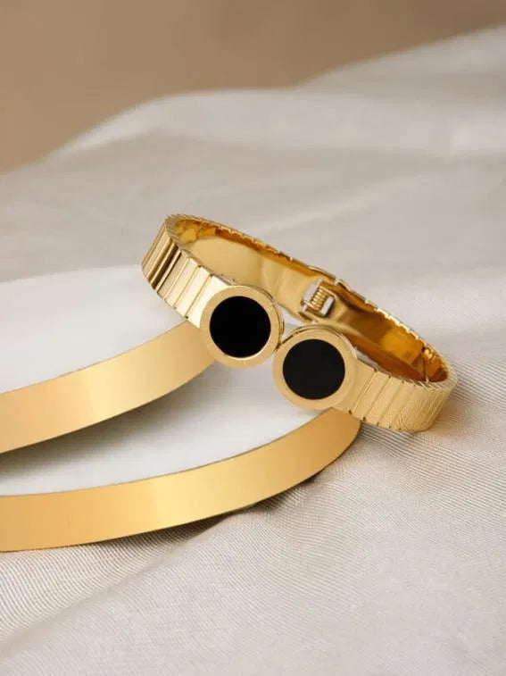 Black Onyx Bangle Bracelet