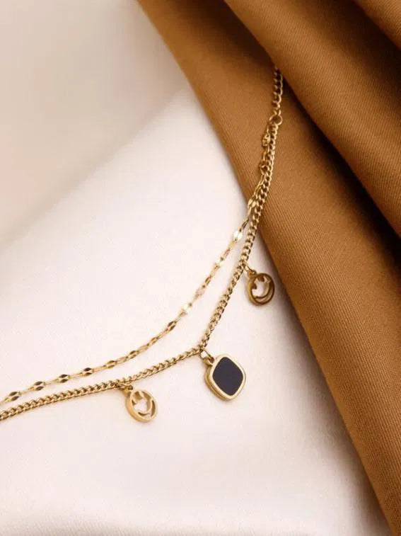 Smiley Charm Chain Bracelet